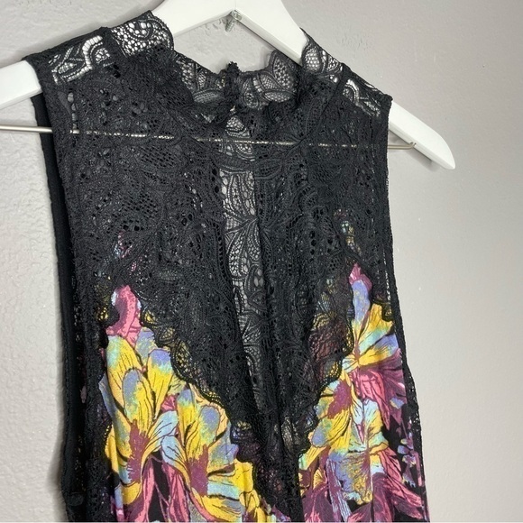 NWT Free People Intimately Onyx Combo Dress, Lightweight With Lace Detail - Picture 5 of 10